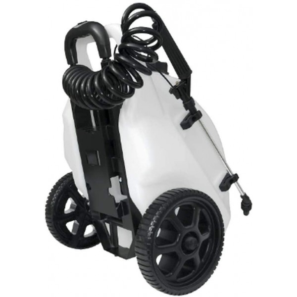 Workhorse LG05SS Rechargeable Spot Sprayer - White Portable Sprayer with Wheels, Vertical & Horizontal Stream Range, 5 Gallon Tank. Garden Sprayer
