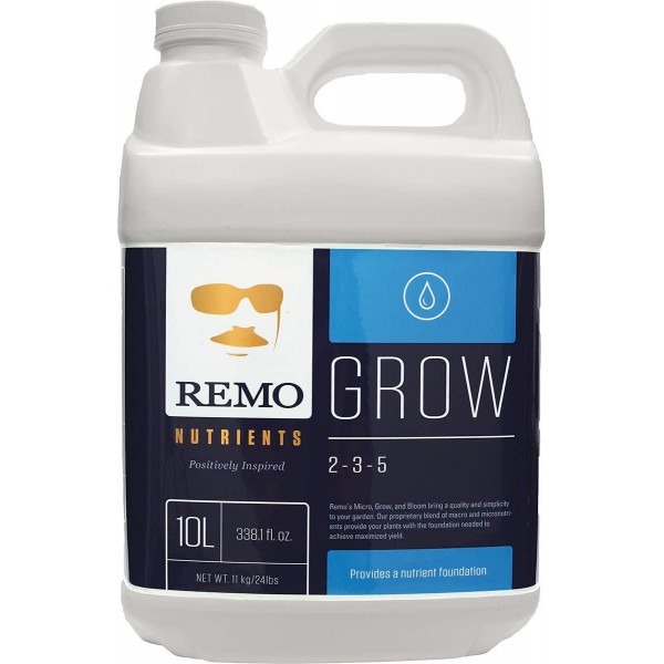 Remo Nutrients RN71230 Remo's Grow 10L Nutrient, White