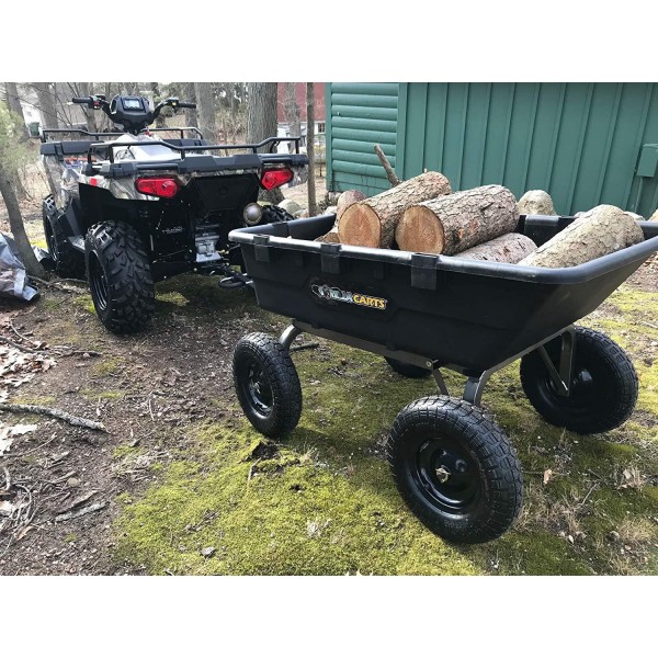 Gorilla Carts GOR10-16 Super Heavy Duty Poly Dump Cart, 1,500-pound Capacity, Black