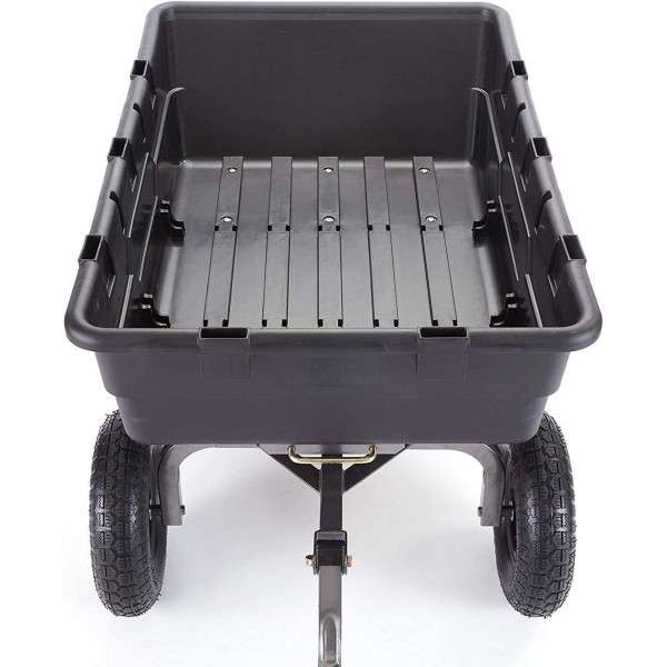 Gorilla Carts GOR10-16 Super Heavy Duty Poly Dump Cart, 1,500-pound Capacity, Black