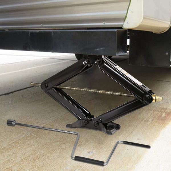 Weize RV Trailer Camper Stabilizer Leveling Scissor Jacks with Handle-24