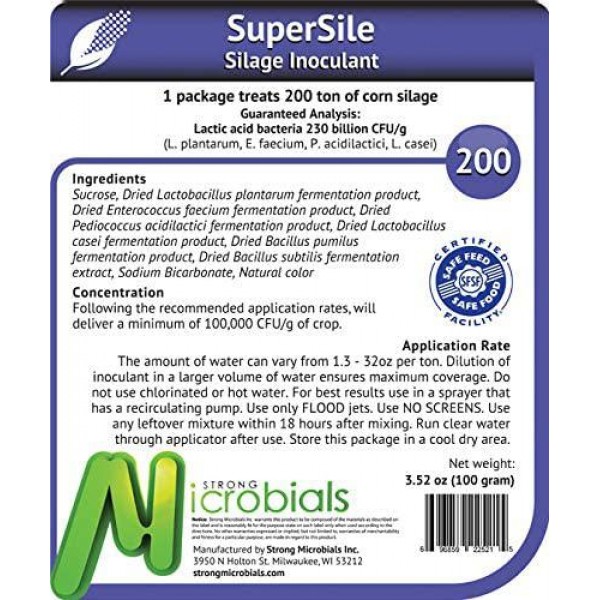 SuperSile Silage Inoculant 200 Ton Treatment