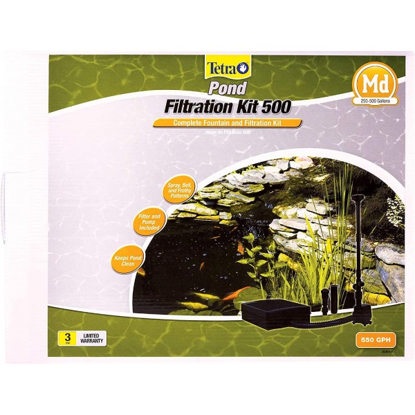 TetraPond Filtration Fountain Kit, Includes 3 Fountain Attachments