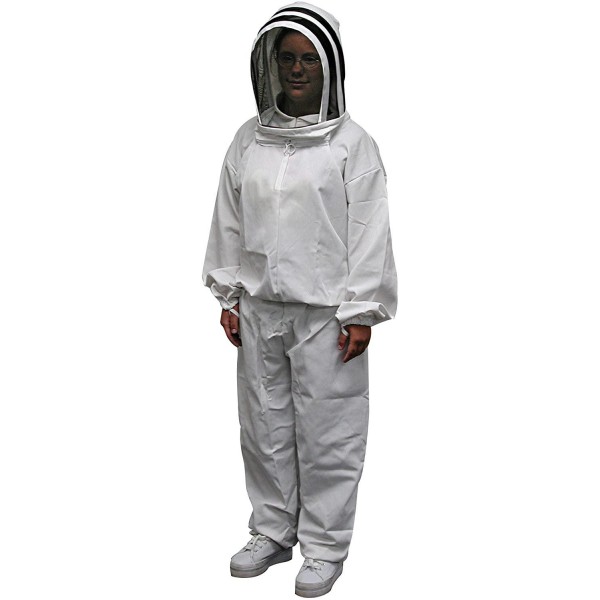Mann Lake CV550 Honey Maker Bee Suit with Veil, White, Junior