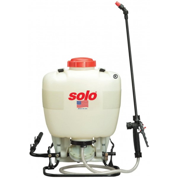 Solo 475-B Diaphragm Pump Backpack Sprayer, 4-Gallon, Bleach Resistant Pump Assembly