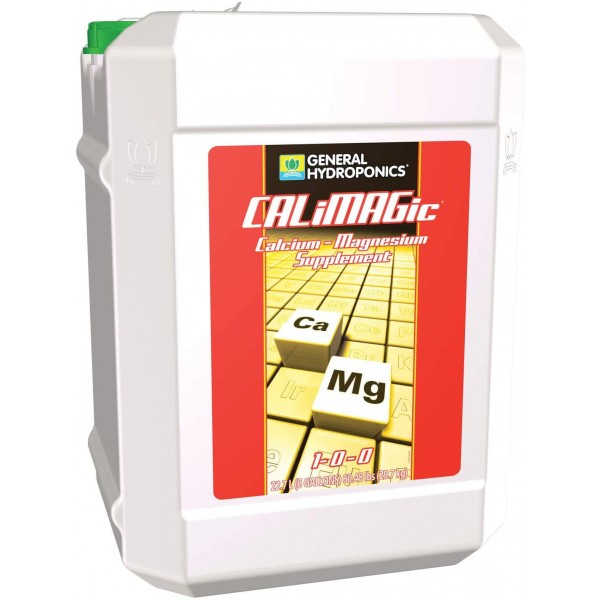 General Hydroponics CALiMAGic 1-0-0, Concentrated Blend of Calcium & Magnesium, Secondary Nutrient Deficiencies Helps Prevent Blossom End Rot & Tip Burn, Clean, Soluble, 6 gallon, Brown/A