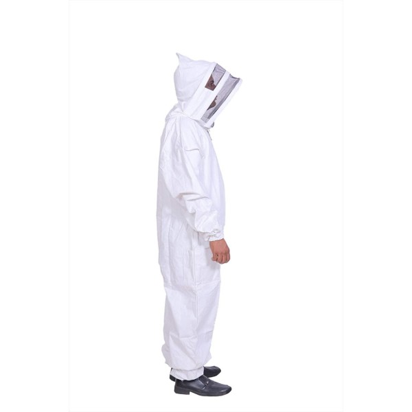 BeeAttire Bee Suit with Easy Access Veil Cotton Thick Sting-Less Protection Pro Beekeeper Suit Beekeeper Costume Adult bee Keeper Costume Beekeeping Suit bee Keeper Suit YKK Zippers (3XL)