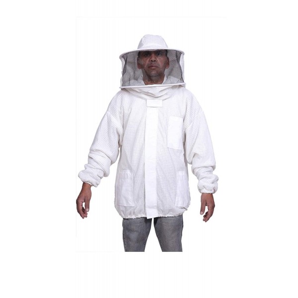 BEEATTIRE Ventilated Bee Jacket Round Hood - 3 Layer Mesh Ultra Vented Beekeeping Jacket Ventilated Beekeeper Jacket (5XL)