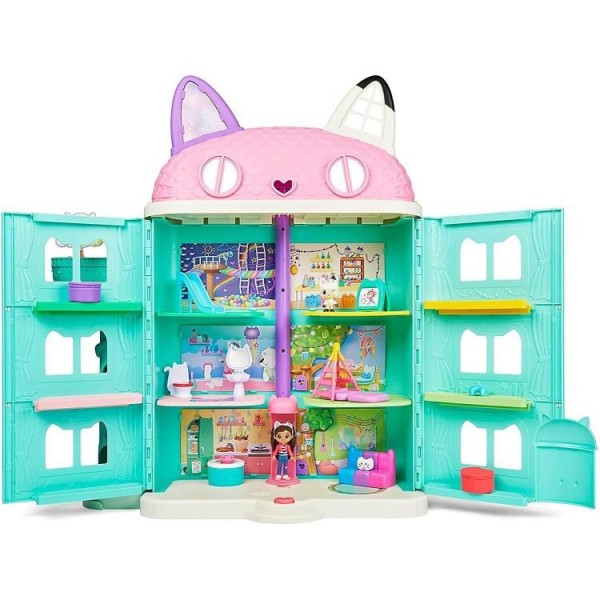 Gabby's Dollhouse, Purrfect Dollhouse with 15 Pieces Including Toy Figures, Furniture, Accessories and Sounds