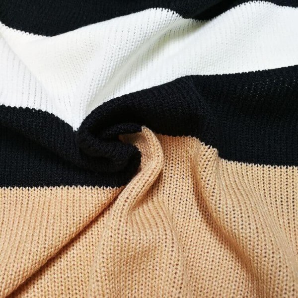Women's Long Sleeve Off Shoulder Striped Pullover  er Tops