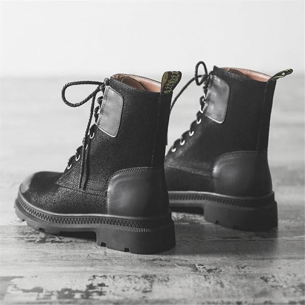 Lace Up Boots C at Low Heels for Women