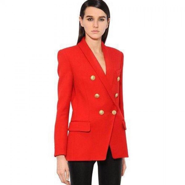 Women's   Color Coat Double Breasted Shawl Collar Long Jacket