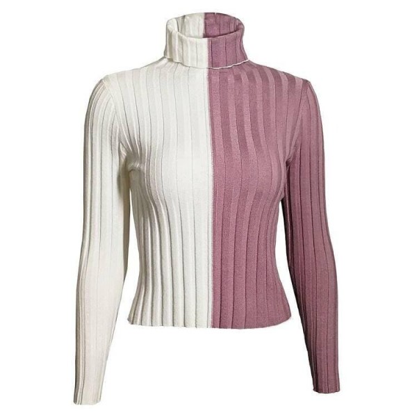 Tight Long Sleeve  ers Color Blocking Top for Women